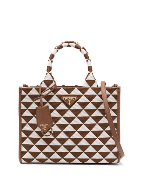 Prada Small Symbole Jacquard Tote Bag 